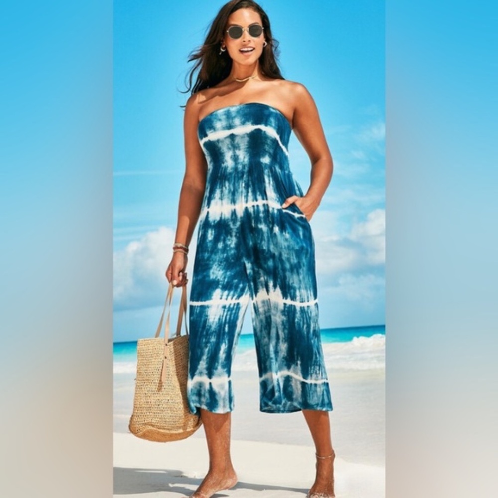 Swimsuits for All Finley Tie Dye Bandeau Jumpsuit
